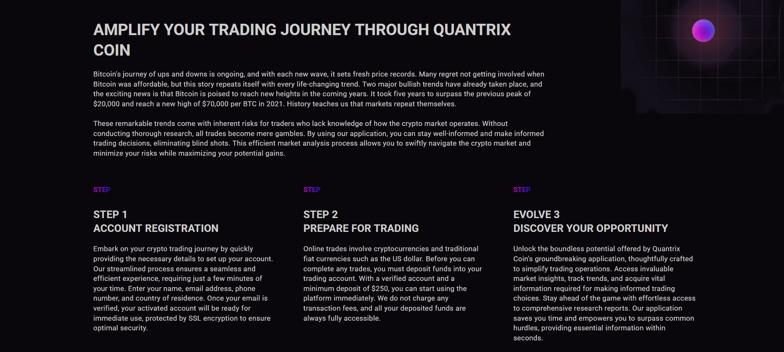 Quantrix-coin-journey